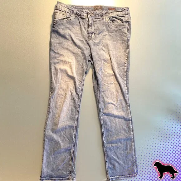 Earl Jeans Denim Size 14 Slim Boot Embellished Embroidered Bejeweled Mid Rise - Picture 5 of 6